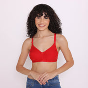 Zoe Everyday Cotton Bra - Red