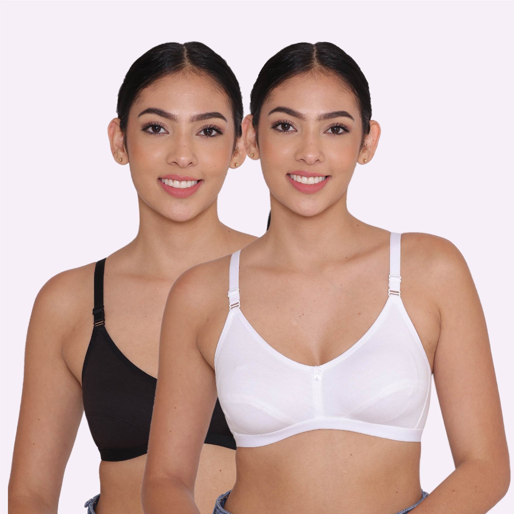 Women's Non Padded Non-Wired Regular Bra-Paris Combo of 2 INKURV | 20% Off on Our Exclusive Range of Bras and Active Wear