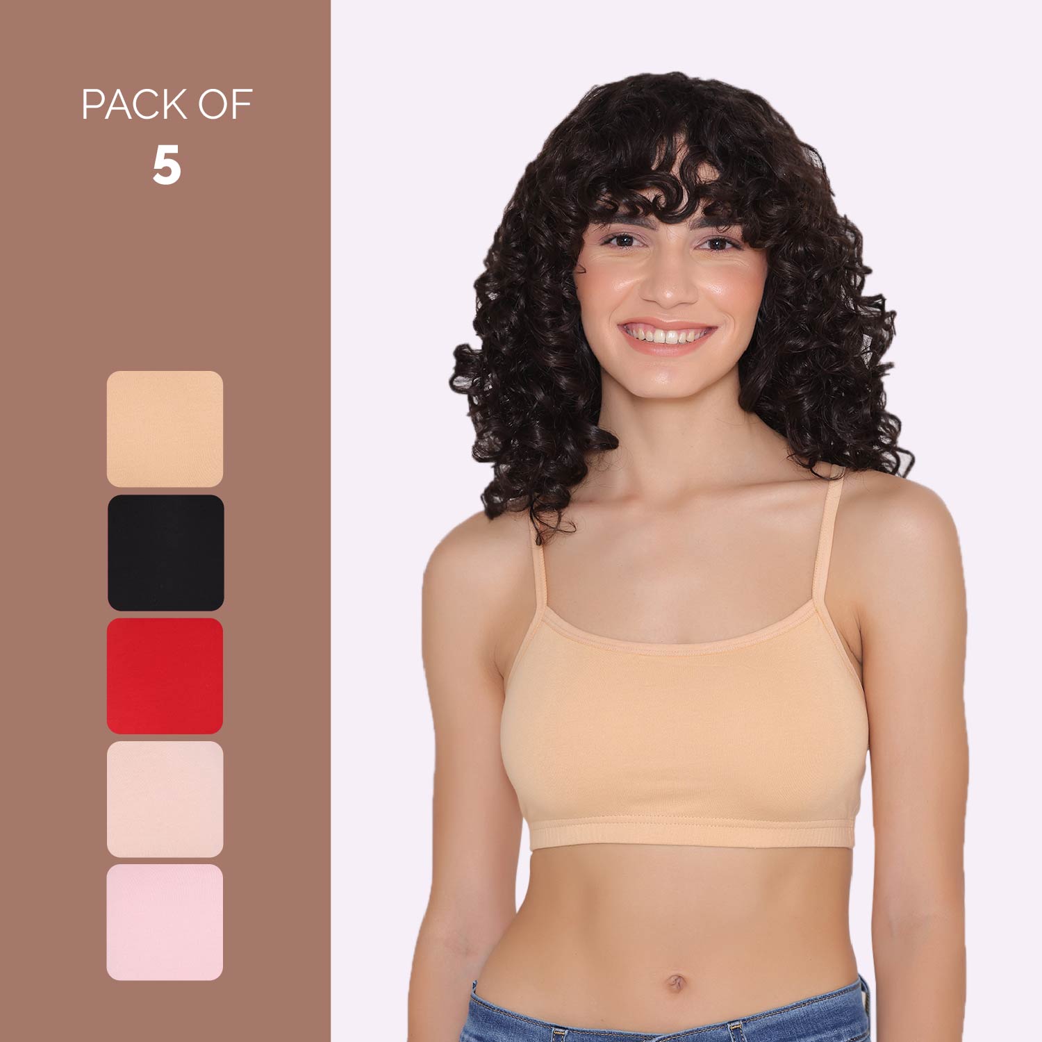 Buy INKURV Slip on Beginner's Bra for Girls, No Hooks with Double Layered  Fabric-Combo of 3