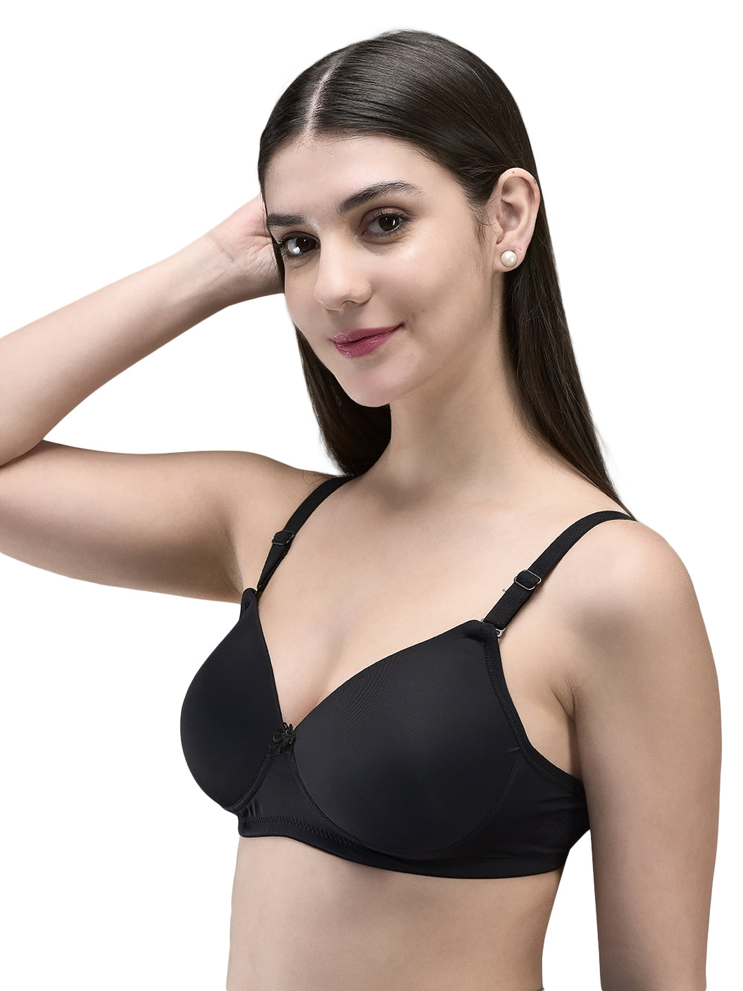 INKURV Padded T-Shirt Bra for Women Non Wired | Seamless| Soft Padded |Full Coverage Bra for Women with Detachable Straps| Supportive Everyday Comfort- Coolpad Combo of 2