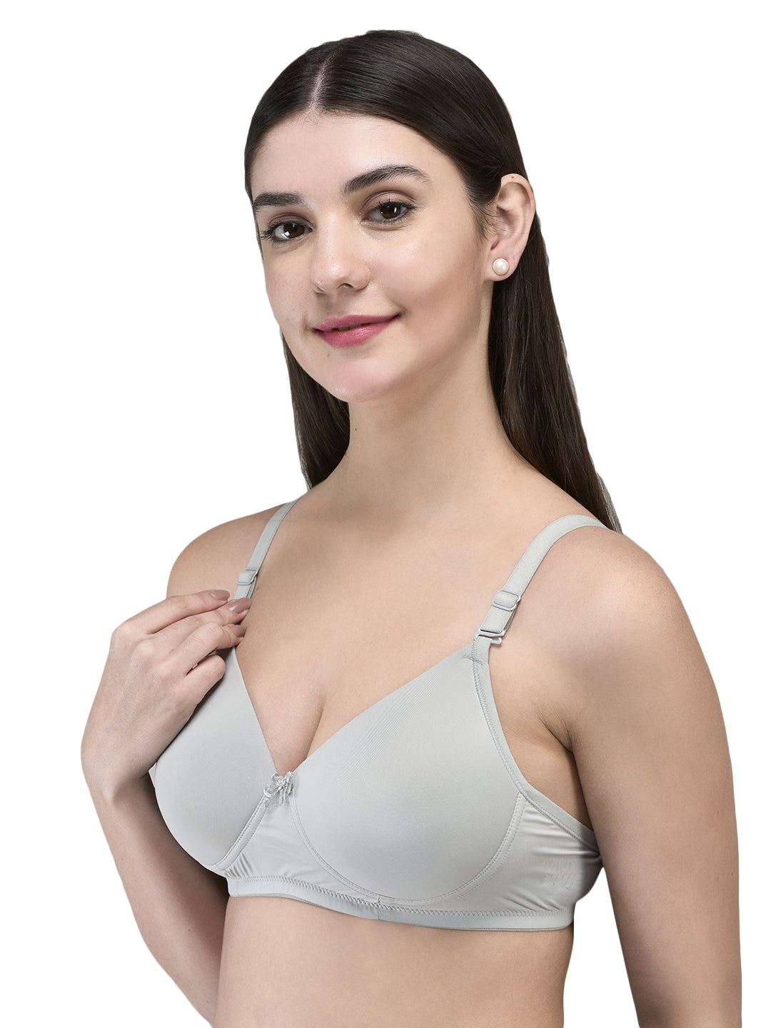 INKURV Padded T-Shirt Bra for Women Non Wired | Seamless| Soft Padded |Full Coverage Bra for Women with Detachable Straps| Supportive Everyday Comfort- Coolpad Combo of 2