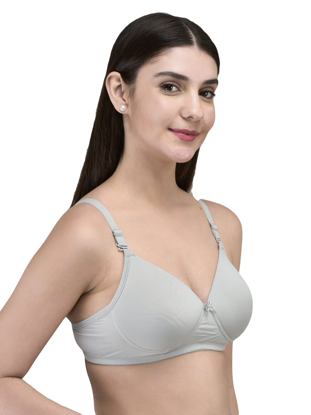 INKURV Padded T-Shirt Bra for Women Non Wired | Seamless| Soft Padded |Full Coverage Bra for Women with Detachable Straps| Supportive Everyday Comfort- Coolpad Combo of 2
