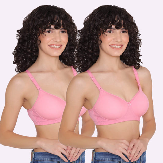 Women's Padded and Non Wired Full Coverage T-Shirt Bra (Pack of 2)-LILY INKURV | 20% Off on Our Exclusive Range of Bra,Shapewear & Sports Bra