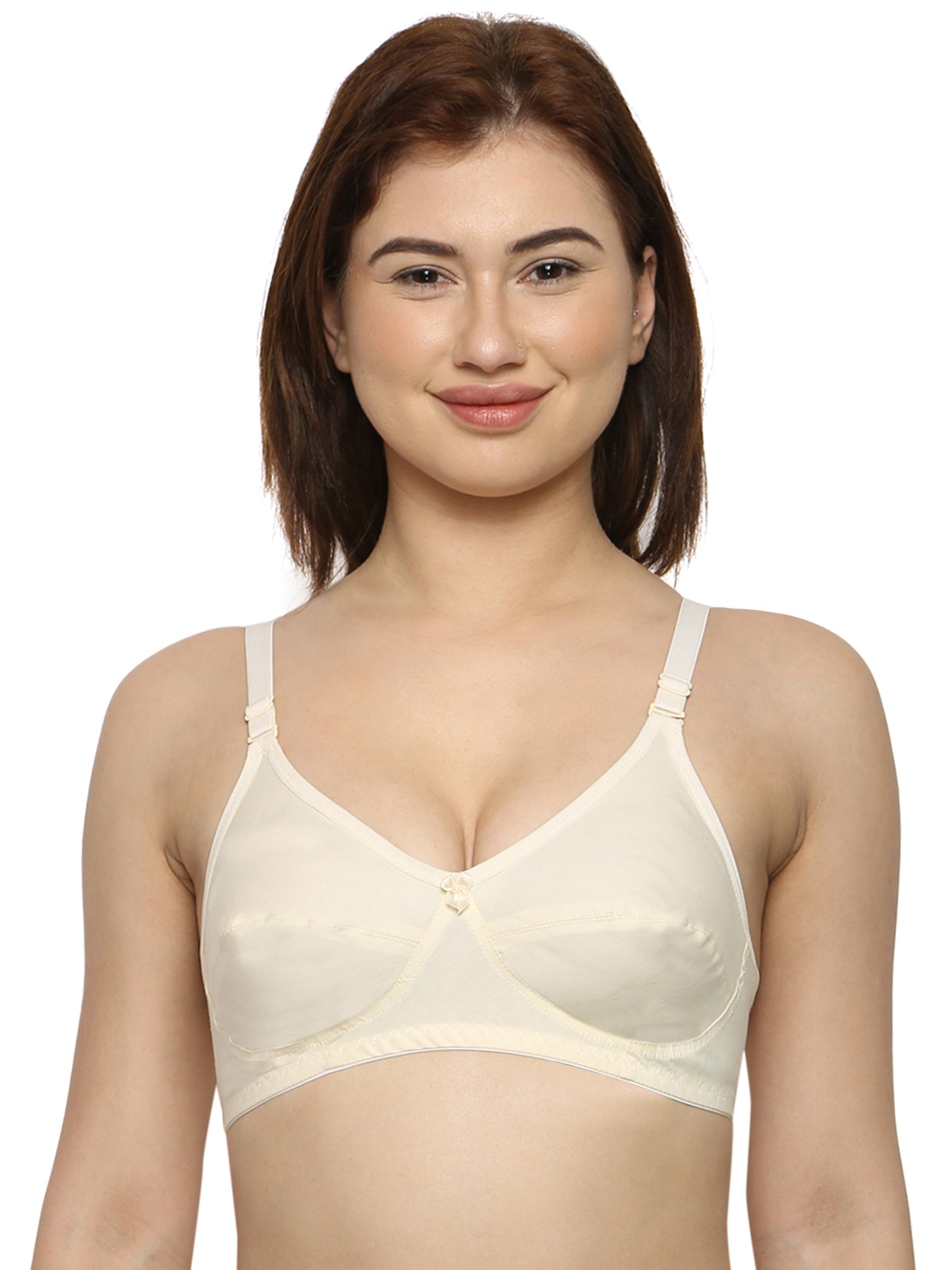 Women's Non Padded Non Wired Full Coverage Bra Cotton (Pack of 3)-IVY INKURV