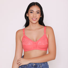Iris Everyday Half Net Bra - Carrot