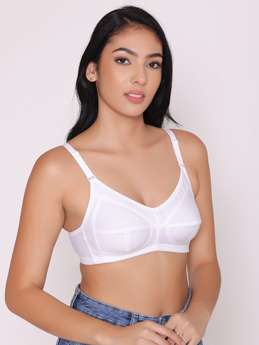 Soft Natural 100% Cotton Bra Liners - Moisture Absorbing, Seamless, Tagless  - Medium: 18 End-to-End