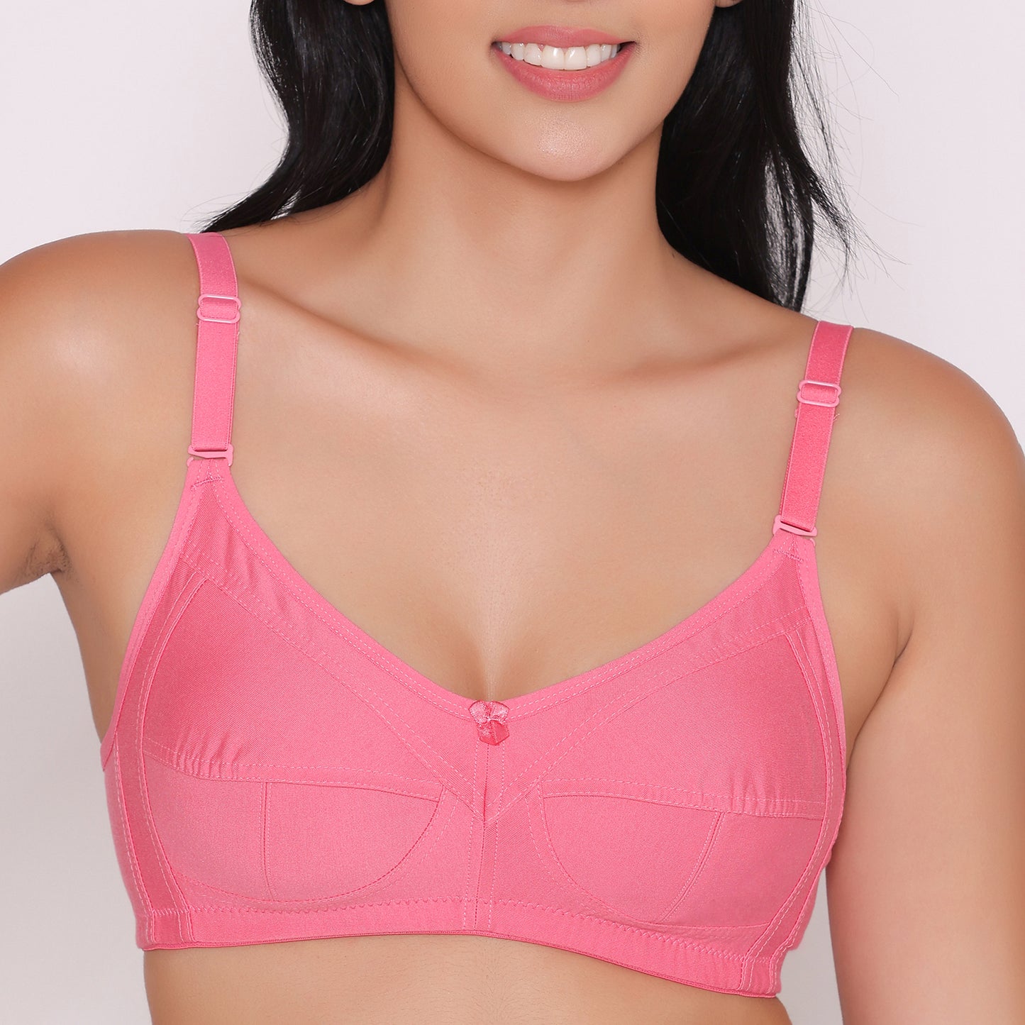 Women's Non Padded Non Wired Full Coverage Bra with No Spillage-ELSA INKURV