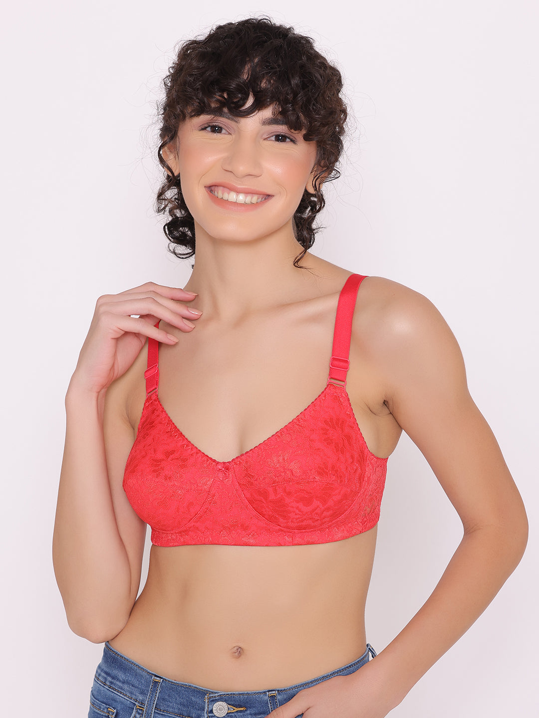 Women's Non Padded Full Coverage Full Net Bra (Pack of 3)-Erin INKURV