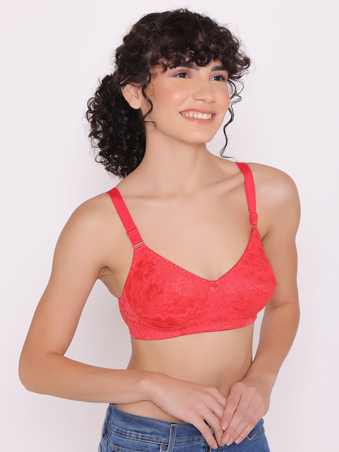 Women's Non Padded Full Coverage Full Net Bra (Pack of 3)-Erin INKURV