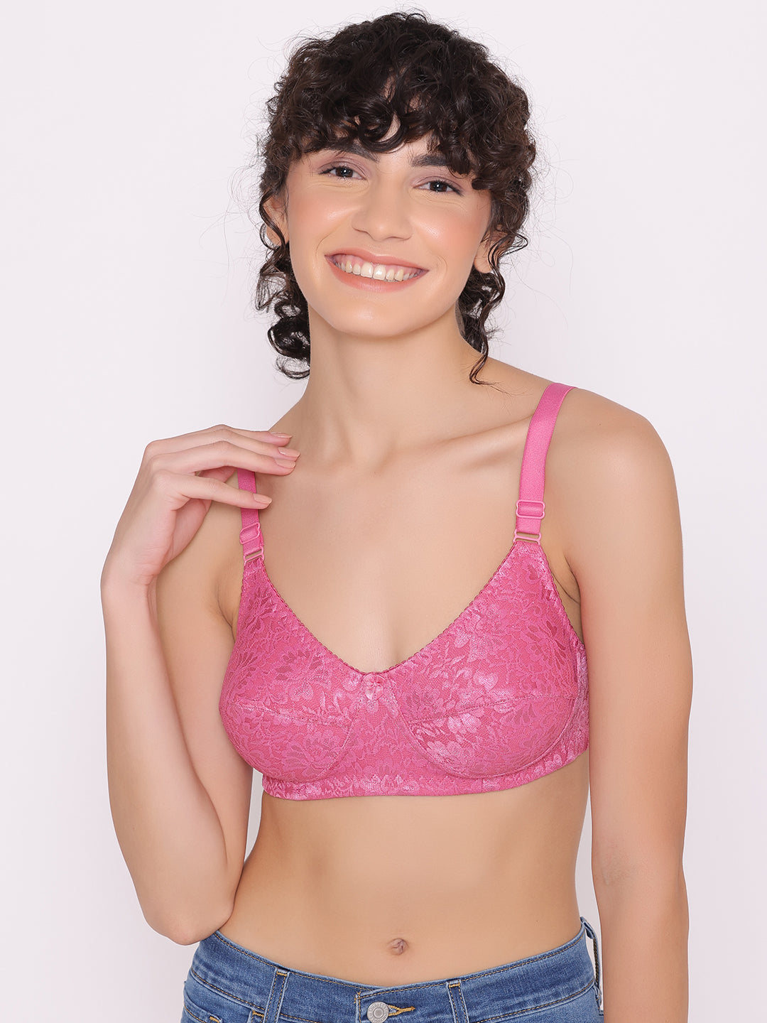 Women's Non Padded Full Coverage Full Net Bra (Pack of 3)-Erin INKURV