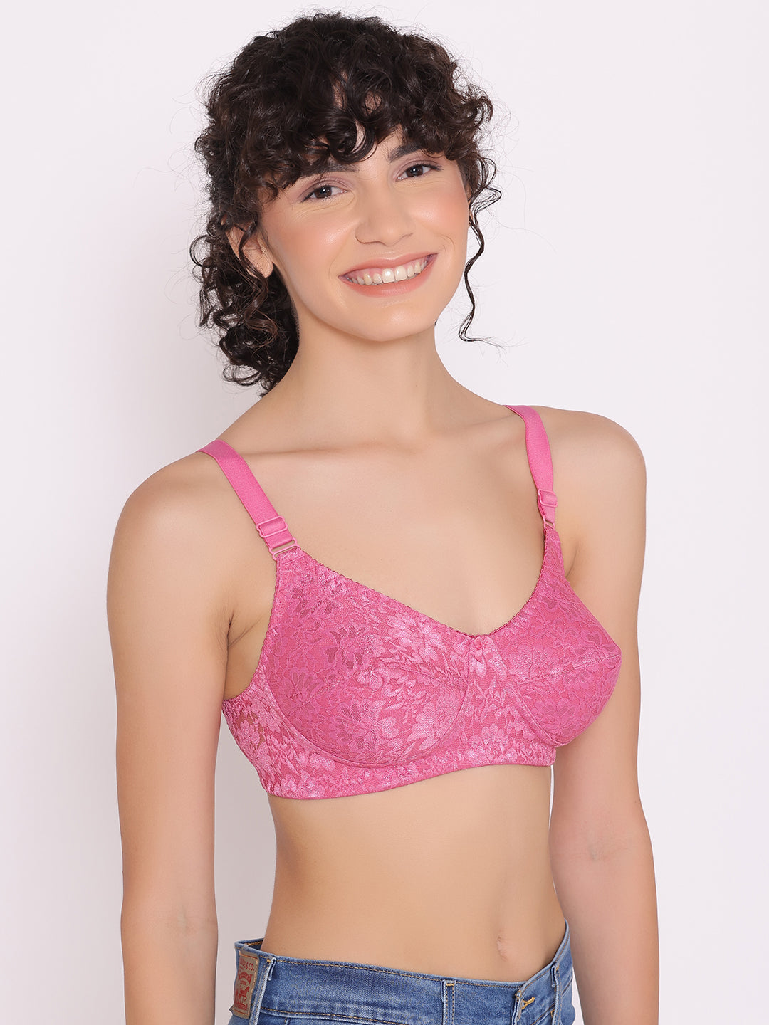 Women's Non Padded Full Coverage Full Net Bra (Pack of 3)-Erin INKURV