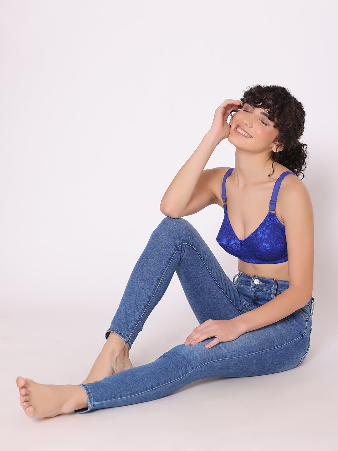 Women's Non Padded Full Coverage Full Net Bra (Pack of 3)-Erin INKURV