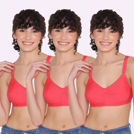 Women's full coverage cotton bra (Pack of 3) -BELLA INKURV | 20% Off on Our Exclusive Range of Bra,Shapewear & Sports Bra
