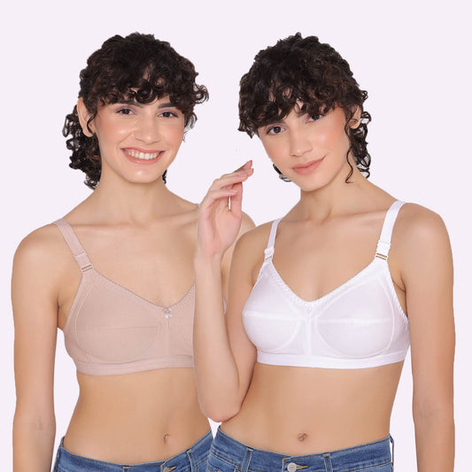 SOUMINIE Souminie Women's Cotton Seamless Bra- Everyday Fit Pack of 2 Women  Everyday Non Padded Bra - Buy SOUMINIE Souminie Women's Cotton Seamless Bra-  Everyday Fit Pack of 2 Women Everyday Non