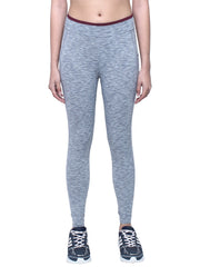 Asher Active Wear Training Tights Full Length - Melange grey