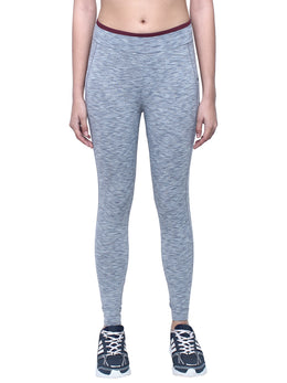 Asher Active Wear Training Tights Full Length - Melange grey