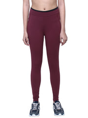 Asher Active Wear Training Tights Full Length - Plum