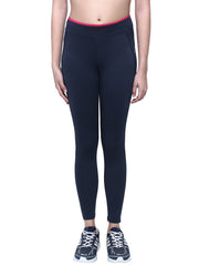 Asher Active Wear Training Tights Full Length - Navy Blue