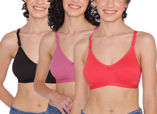 Women's Non Padded Non-Wired Regular Bra-RIO Combo of 3 INKURV | 20% Off on Our Exclusive Range of Bras and Active Wear