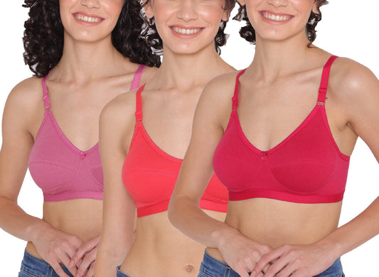 Women's Non Padded Non-Wired Regular Bra-RIO Combo of 3 INKURV | 20% Off on Our Exclusive Range of Bras and Active Wear