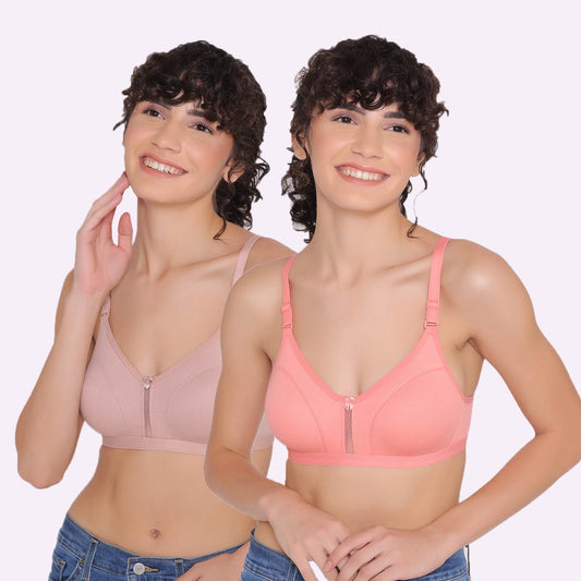 Women's Non Padded Non-Wired Regular Bra-VEGAS COMBO OF 2 INKURV | Bras and Active Wear