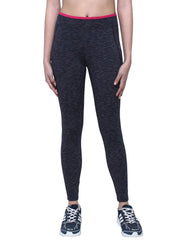 Asher Active Wear Training Tights Full Length - Melange Black