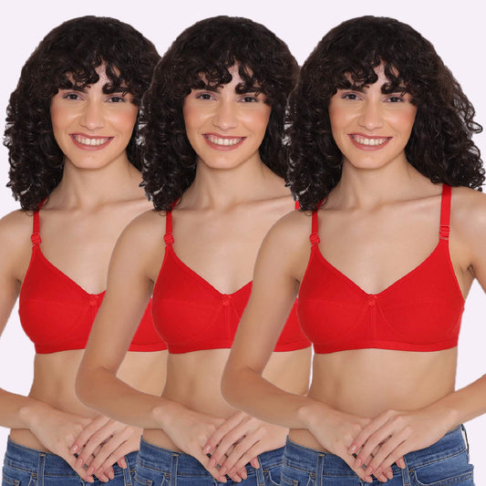 Women's Non Padded Non-Wired Regular Bra (Pack of 3)-ZOE INKURV | 20% Off on Our Exclusive Range of Bra,Shapewear & Sports Bra