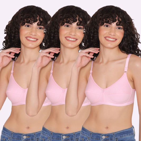 Women's Non Padded Non-Wired Regular Bra (Pack of 3)-ZOE INKURV | 20% Off on Our Exclusive Range of Bra,Shapewear & Sports Bra
