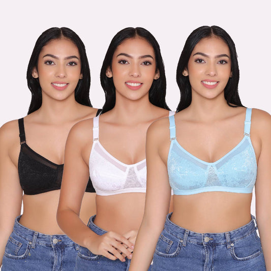 Women's power net Shaping Bra (Pack of 3)-AURA INKURV