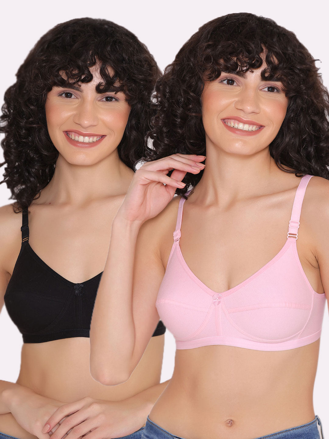 Women's Non Padded Non-Wired Regular Bra (Pack of 2)-ZOE INKURV