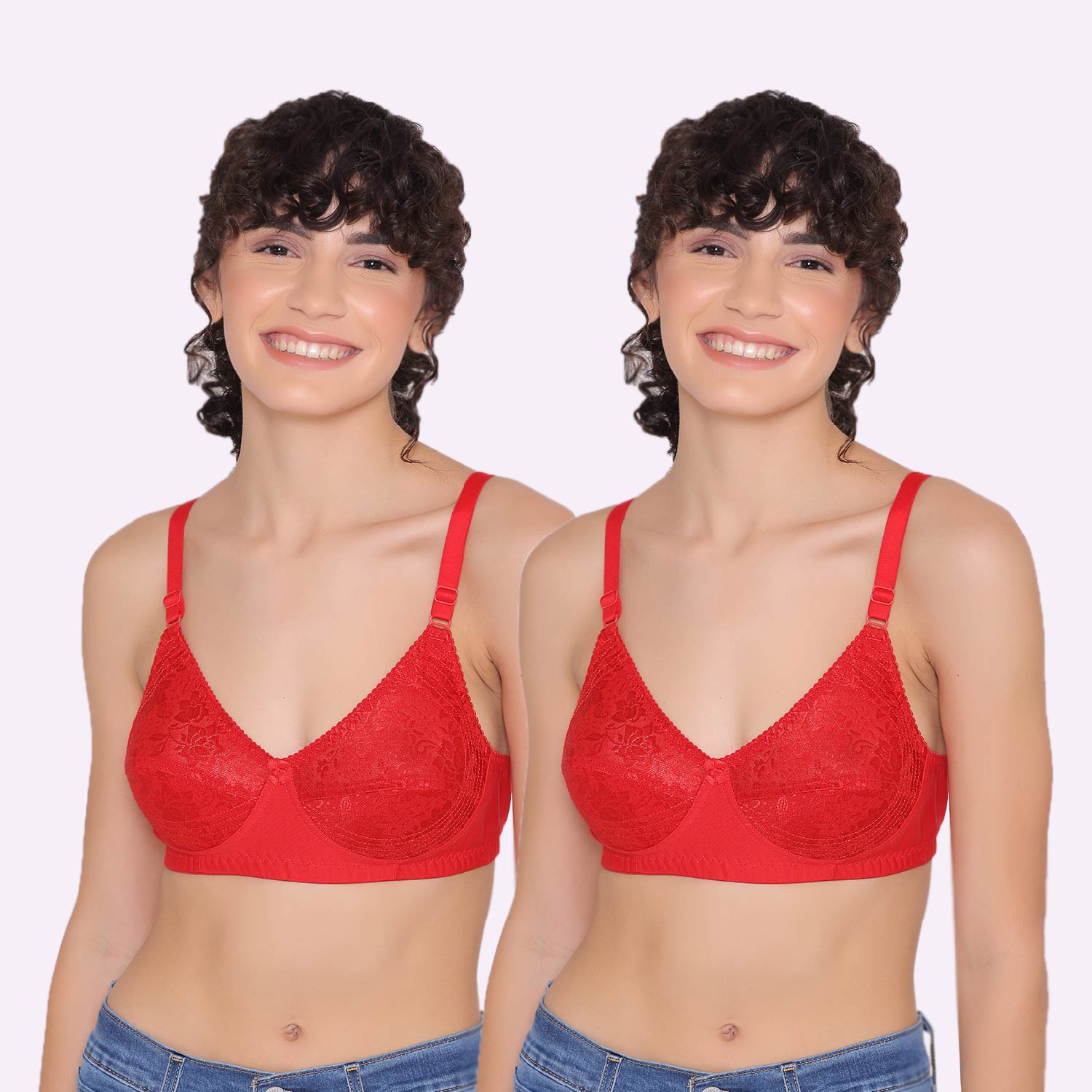 Women's Full coverage non padded Bra (Pack of 2)-Dora INKURV | 20% Off on Our Exclusive Range of Bra,Shapewear & Sports Bra