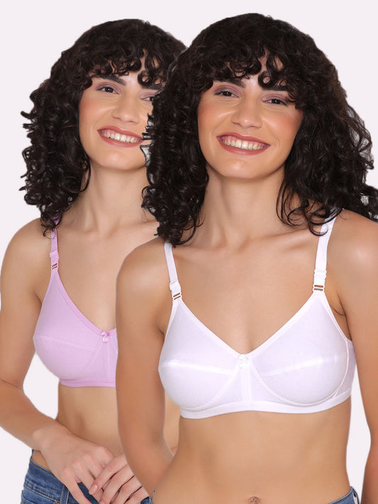 Women's Non Padded Non-Wired Regular Bra (Pack of 2)-ZOE INKURV