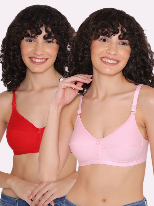 Women's Non Padded Non-Wired Regular Bra (Pack of 2)-ZOE INKURV