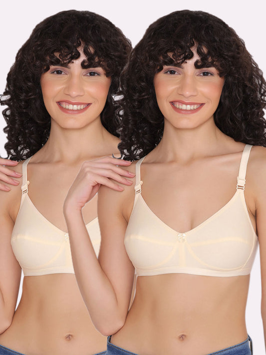 Women's Non Padded Non-Wired Regular Bra (Pack of 2)-ZOE INKURV | 20% Off on Our Exclusive Range of Bra,Shapewear & Sports Bra